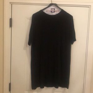 ASOS black short sleeve cotton dress